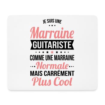 Marraine guitariste plus cool - Tapis de souris (format paysage) - blanc - Devant