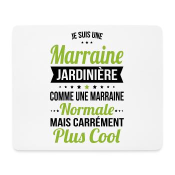 Marraine jardinière plus cool - Tapis de souris (format paysage) - blanc - Devant