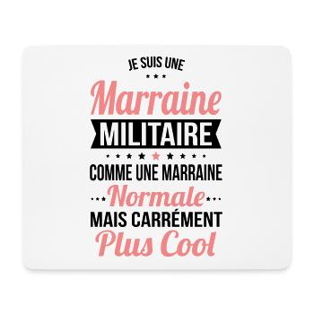 Marraine militaire plus cool - Tapis de souris (format paysage) - blanc - Devant