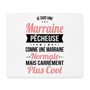 Marraine pêcheuse comme marraine normale plus cool - Tapis de souris (format paysage) - blanc - Devant
