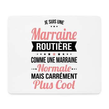 Marraine routière comme marraine normale plus cool - Tapis de souris (format paysage) - blanc - Devant