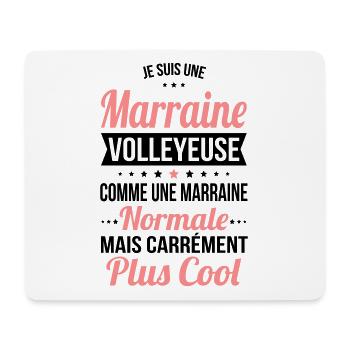 Marraine volleyeuse plus cool - Tapis de souris (format paysage) - blanc - Devant