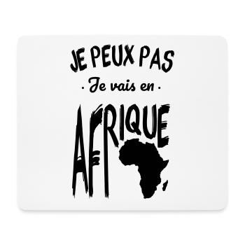 Je peux pas je vais en Afrique - Tapis de souris (format paysage) - blanc - Devant