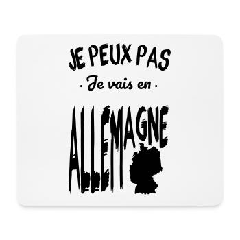 Je peux pas je vais en Allemagne - Tapis de souris (format paysage) - blanc - Devant