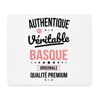 Authentique et véritable Basque - Originale - Tapis de souris (format paysage) - blanc - Devant