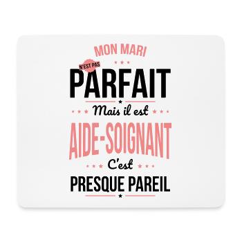 Mon mari pas parfait mais il est aide-soignant - Tapis de souris (format paysage) - blanc - Devant