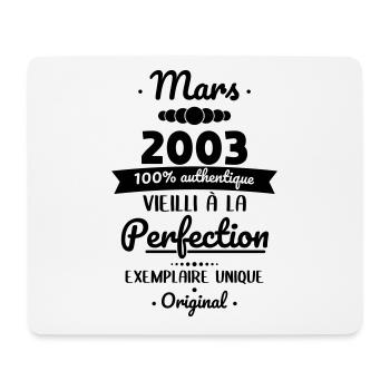 Anniversaire 20 ans - Mars 2003 Original - Tapis de souris (format paysage) - blanc - Devant