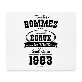 Anniversaire 40 ans - Meilleurs sont nés en 1983 - Tapis de souris (format paysage) - blanc - Devant
