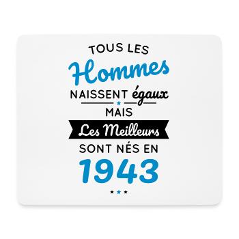 Anniversaire 81 ans - Meilleurs sont nés en 1943 - Tapis de souris (format paysage) - blanc - Devant