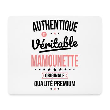 Authentique et véritable Mamounette - Cadeau - Tapis de souris (format paysage) - blanc - Devant