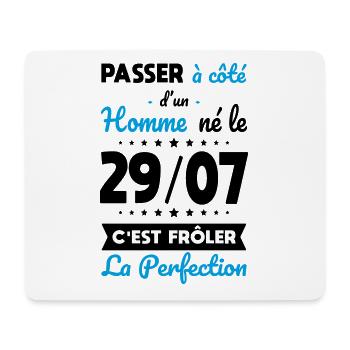 Anniversaire - Né le 29 Juillet Frôler perfection - Tapis de souris (format paysage) - blanc - Devant