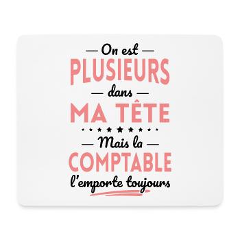 Plusieurs dans tête Comptable l'emporte toujours - Tapis de souris (format paysage) - blanc - Devant