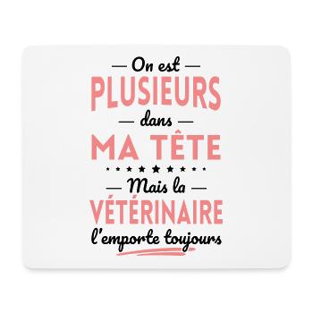 Plusieurs dans tête la Vétérinaire l'emporte - Tapis de souris (format paysage) - blanc - Devant