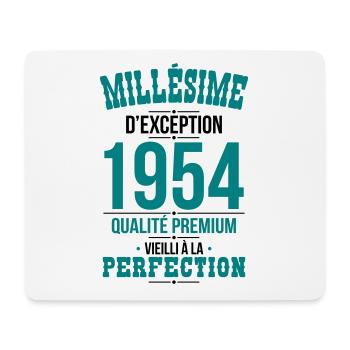 Anniversaire 70 ans - Millésime d'Exception 1954 - Tapis de souris (format paysage) - blanc - Devant