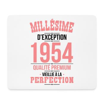 Anniversaire 70 ans - Millésime d'Exception 1954 - Tapis de souris (format paysage) - blanc - Devant