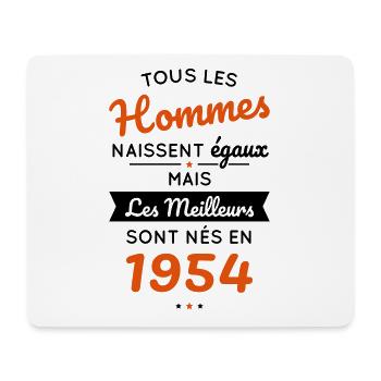 Anniversaire 70 ans - Meilleurs sont nés en 1954 - Tapis de souris (format paysage) - blanc - Devant