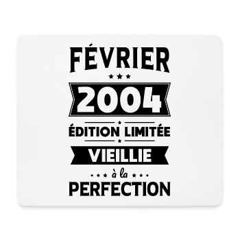 Anniversaire 20 ans - Février 2004 Perfection - Tapis de souris (format paysage) - blanc - Devant
