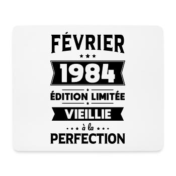 Anniversaire 40 ans - Février 1984 Perfection - Tapis de souris (format paysage) - blanc - Devant