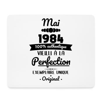 40-jähriges Jubiläum - Mai 1984 Original - Mousepad (Querformat) - Weiß - Vorne