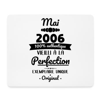 18th Birthday - May 2006 Original - Mouse Pad (horizontal) - white - Front
