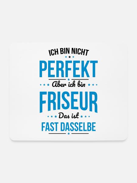 Ich bin nicht perfekt aber ich bin Friseur - Mousepad (Querformat) - Weiß