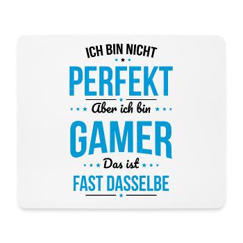 I'm not perfect, but I'm a gamer - Mouse Pad (horizontal) - white - Front