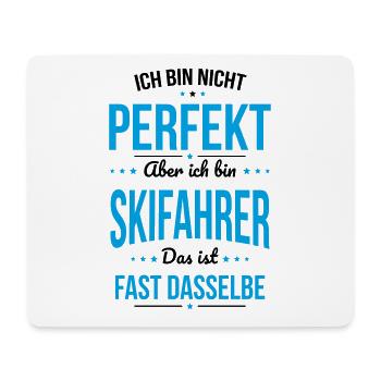 I'm not perfect, but I'm a skier - Mouse Pad (horizontal) - white - Front