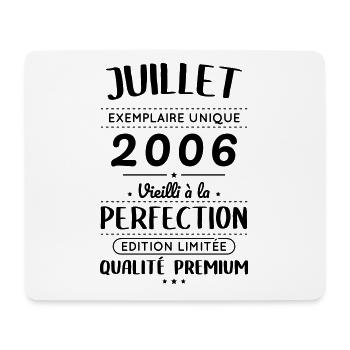 18th Anniversary - July 2006 Perfection - Mouse Pad (horizontal) - white - Front