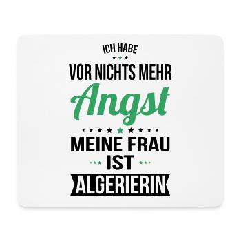 Meine Frau ist Algerierin - Geschenkidee Humor - Mousepad (Querformat) - Weiß - Vorne