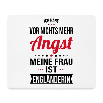 Meine Frau ist Engländerin - Geschenkidee Humor - Mousepad (Querformat) - Weiß - Vorne
