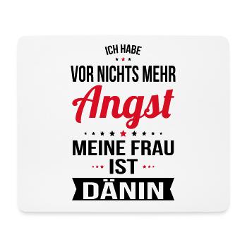 Meine Frau ist Dänin - Geschenkidee Humor - Mousepad (Querformat) - Weiß - Vorne