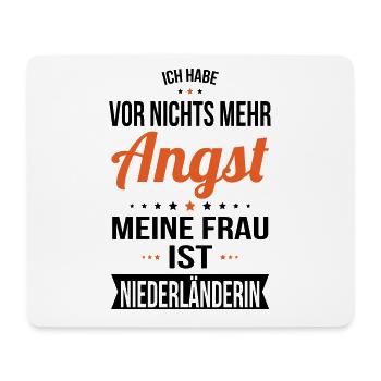 Meine Frau ist Niederländerin - Geschenkidee Humor - Mousepad (Querformat) - Weiß - Vorne