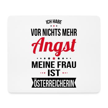 Meine Frau ist Österreicherin - Geschenkidee Humor - Mousepad (Querformat) - Weiß - Vorne