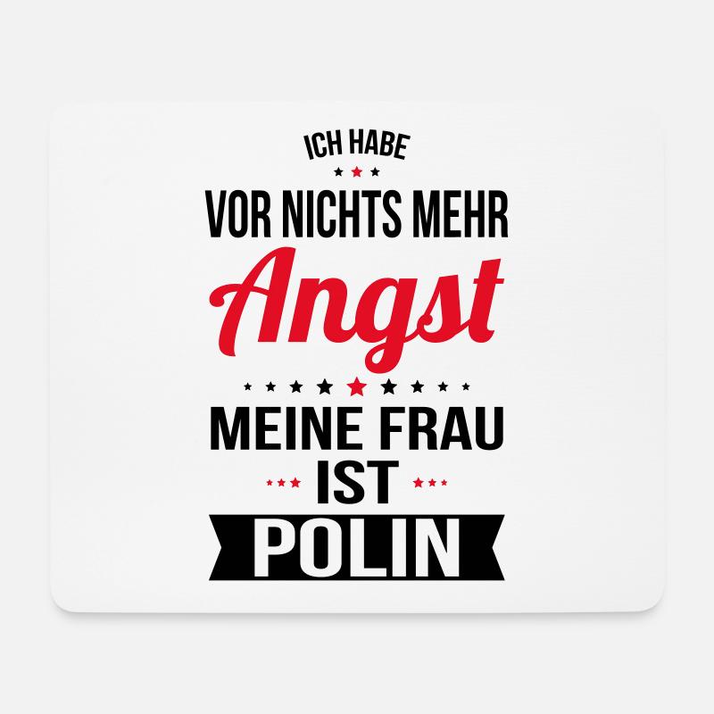 My Wife Is Polish - Gift Idea Humor - Mouse Pad (horizontal) - white