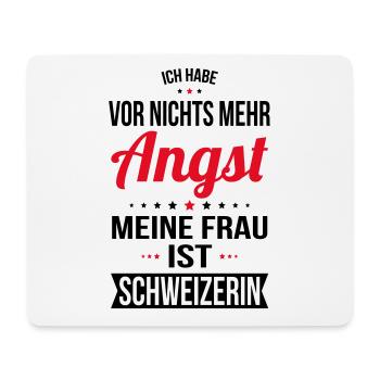 Meine Frau ist Schweizerin - Geschenkidee Humor - Mousepad (Querformat) - Weiß - Vorne