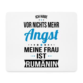 Meine Frau ist Rumänin - Geschenkidee Humor - Mousepad (Querformat) - Weiß - Vorne