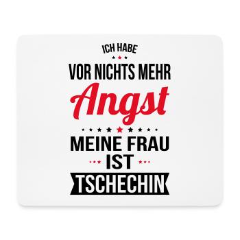 My wife is Czech - gift idea humor - Mouse Pad (horizontal) - white - Front