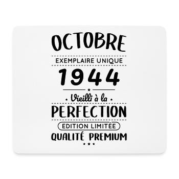 80th Birthday - October 1944 Perfection - Mouse Pad (horizontal) - white - Front