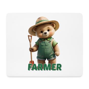 Garten Bär - Mousepad (Querformat) - Weiß - Vorne