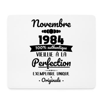 40. Geburtstag – November 1984 Original - Mousepad (Querformat) - Weiß - Vorne