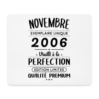 18th birthday - November 2006 Perfection - Mouse Pad (horizontal) - white - Front