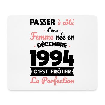 30th Birthday - Born in December 1994 - Mouse Pad (horizontal) - white - Front
