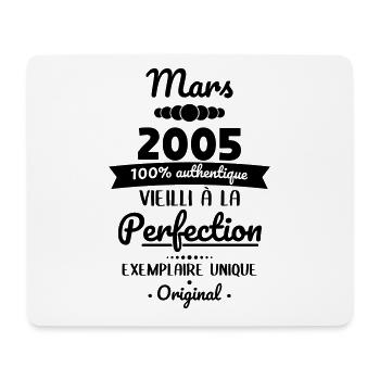 Anniversaire 20 ans - Mars 2005 Original - Tapis de souris (format paysage) - blanc - Devant