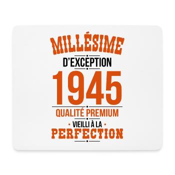 80th Anniversary - Exceptional Vintage 1945 - Mouse Pad (horizontal) - white - Front