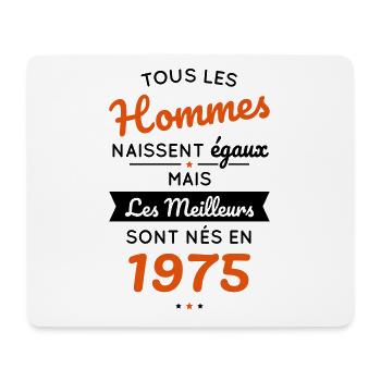 Anniversaire 50 ans - Meilleurs sont nés en 1975 - Tapis de souris (format paysage) - blanc - Devant