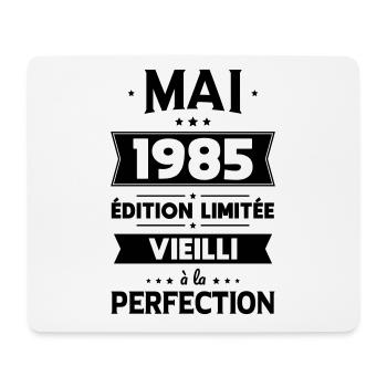 Anniversaire 40 ans - Mai 1985 Perfection - Tapis de souris (format paysage) - blanc - Devant