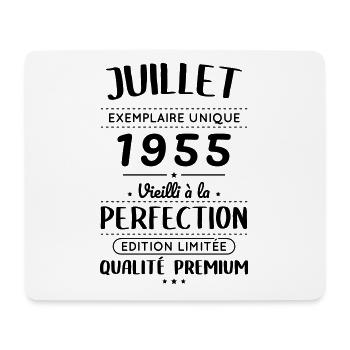Anniversaire 70 ans - Juillet 1955 Perfection - Tapis de souris (format paysage) - blanc - Devant