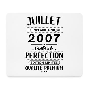 Anniversaire 18 ans - Juillet 2007 Perfection - Tapis de souris (format paysage) - blanc - Devant