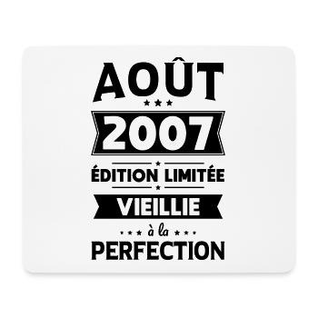 18th Birthday - August 2007 Perfection - Mouse Pad (horizontal) - white - Front
