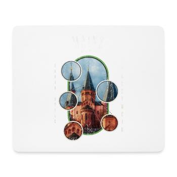 Mainz Deutschland Stadt Skyline Dom Heimat Liebe - Mousepad (Querformat) - Weiß - Vorne
